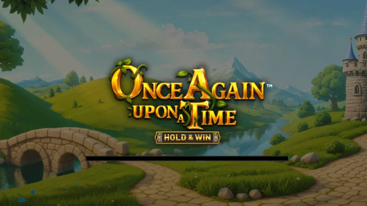 Tampilan visual slot Once Again Upon A Time dengan tema ksatria dan naga